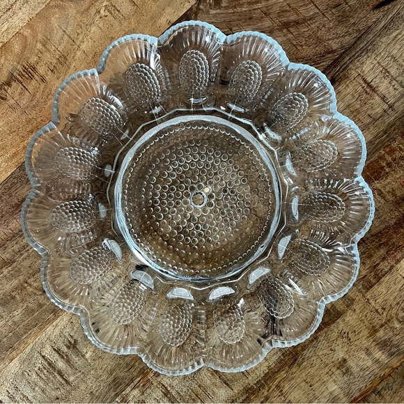 Devilled Egg, Platter, 11” Clear Glass, Serving, Dish. - Picture 8 of 8
